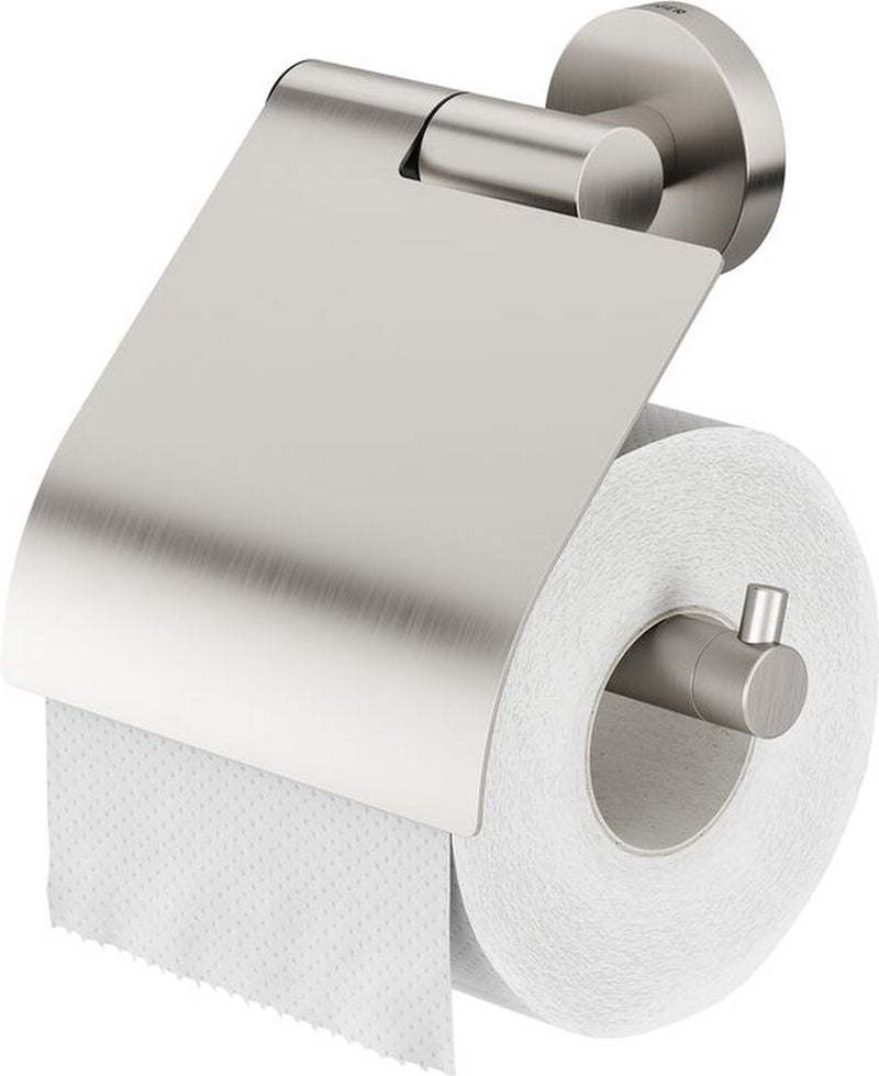 Tiger boston - wc rolhouder met klep - zonder boren - fix (apart verkrijgbaar) - rvs geborsteld