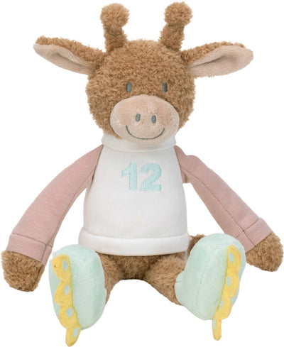 Happy horse giraf guido knuffel 24 cm - bruin - baby knuffel