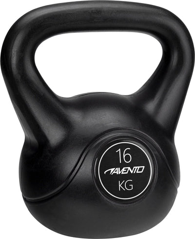 Avento kettlebell - 16 kg - zwart