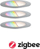 Paulmann plug shine led-grondinbouwlamp smart home zigbee 3.0 floor rgbw set van 3 ip67 rgbw+ 3x2w 21va edelstaal