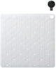 Sealskin ribb - antislip douchemat 55x55 cm - wit - inclusief zwarte haak