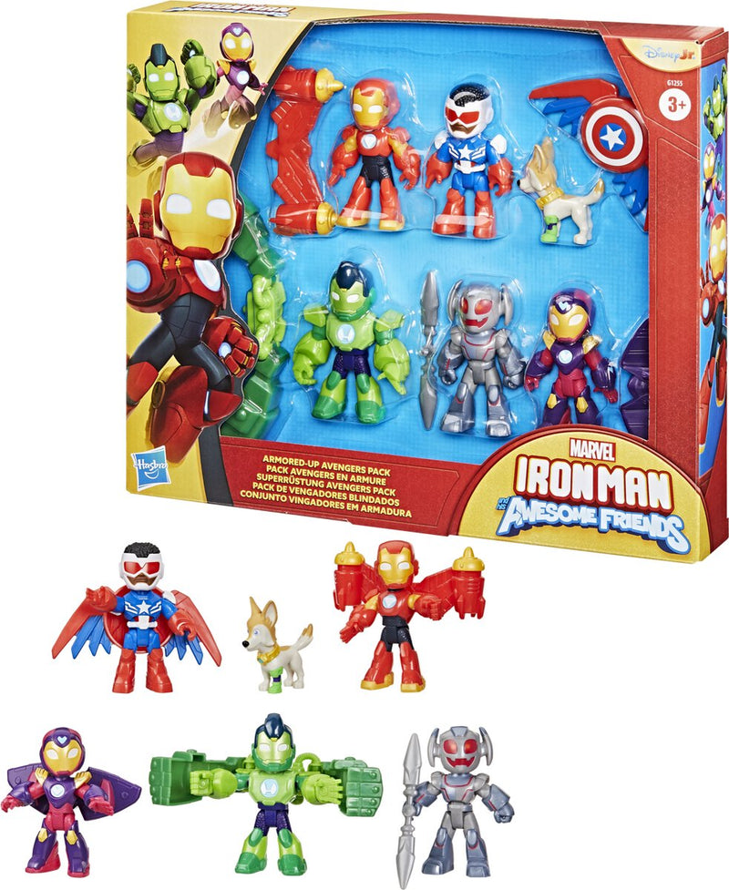Hasbro marvel actiefiguren iron man friends - armored up avengers pack.