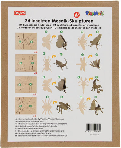 Playmais mosaic 3d insecten versieren, 24st.