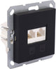 Q-link mql s-l inbouw contactdoos zwart tel dat cat5e 2x8
