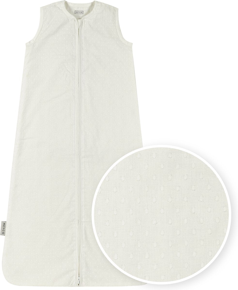 Meyco baby plume baby zomerslaapzak - offwhite - 110cm - 0.5 tog