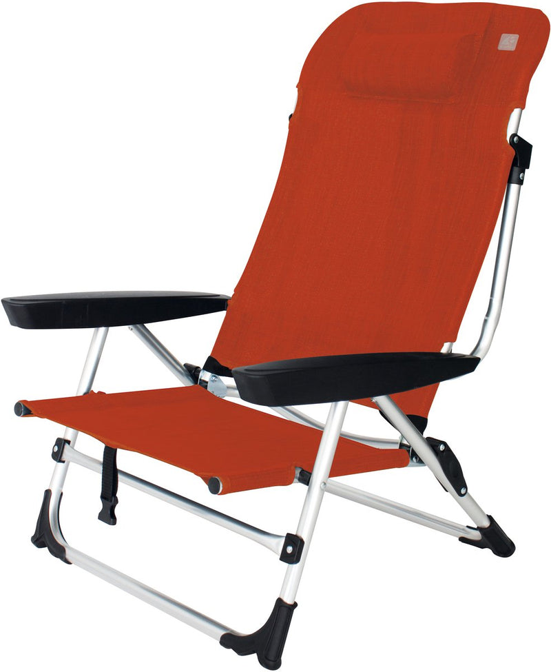 Eurotrail marbella - strandstoel met ligstand - rood