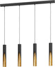 Eglo barbotto hanglamp - gu10 - 92,5 cm - zwart goud - staal