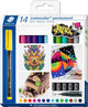 Staedtler lumocolor permanente pen f - set met 14 kleuren