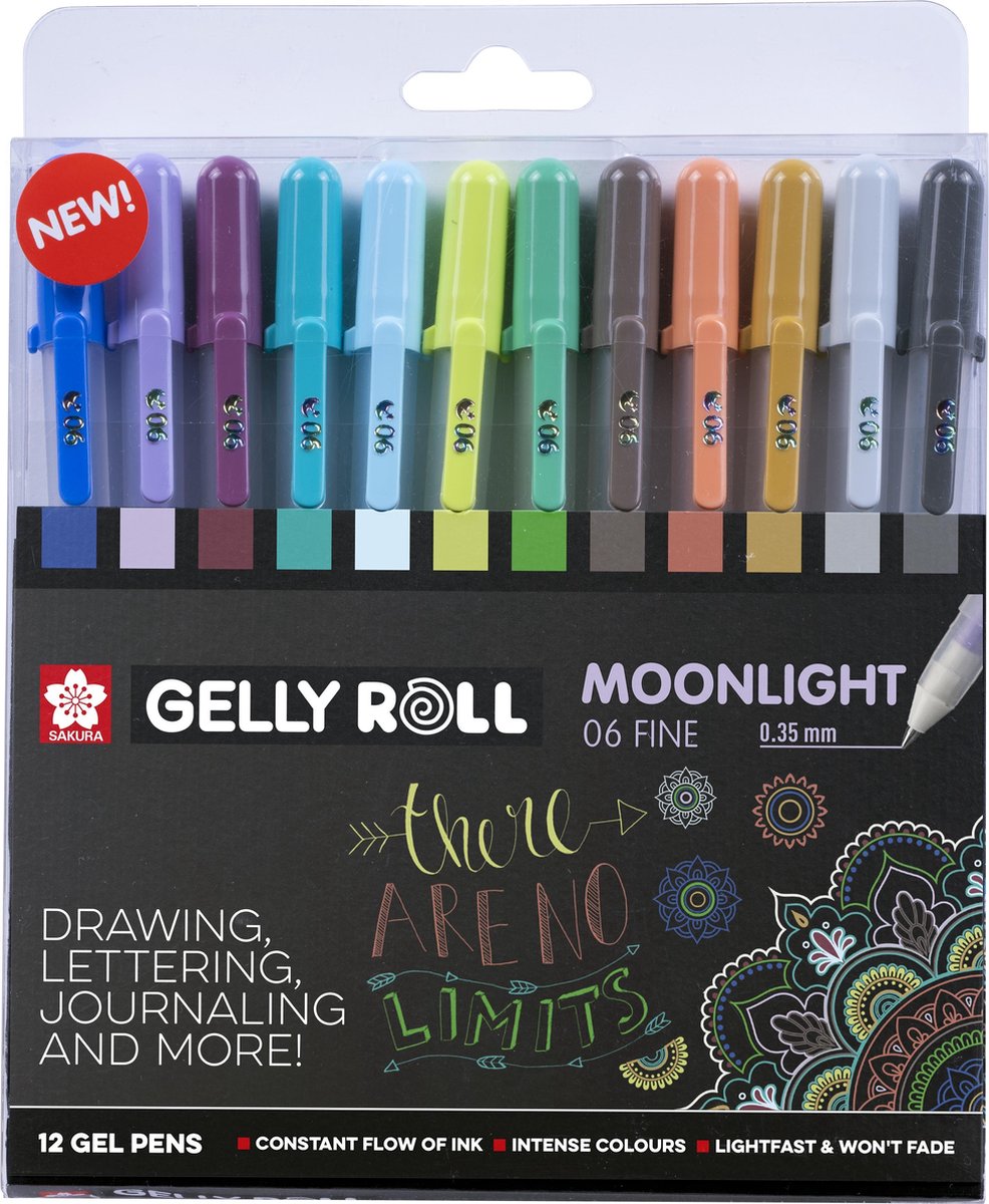 Sakura unieke collectie van 12 gelly rolls moonlight 06 cosmos