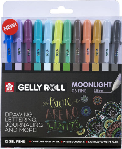 Sakura unieke collectie van 12 gelly rolls moonlight 06 cosmos