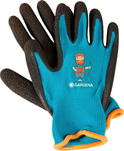 Gardena tuinhandschoenen junior polyester turquoise zwart maat 2 one size