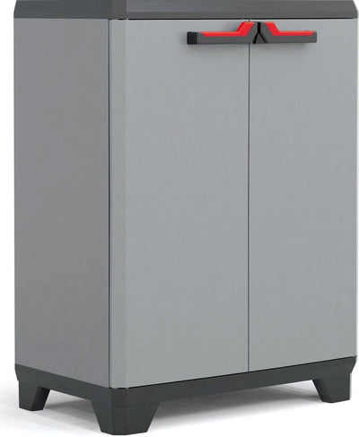 Keter stilo lage kast - 1 plank - 68x39x90cm - donkergrijs zwart