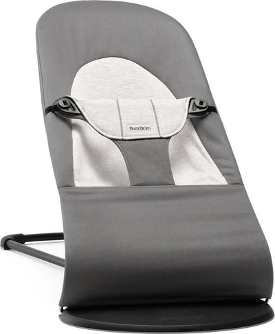 Babybjörn wipstoel balance soft - geweven-jersey - donkergrijs-grijs - ergonomisch - verstelbaar - inklapbaar
