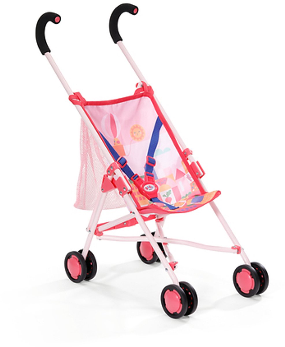 Baby born wandelwagen roze met tas
