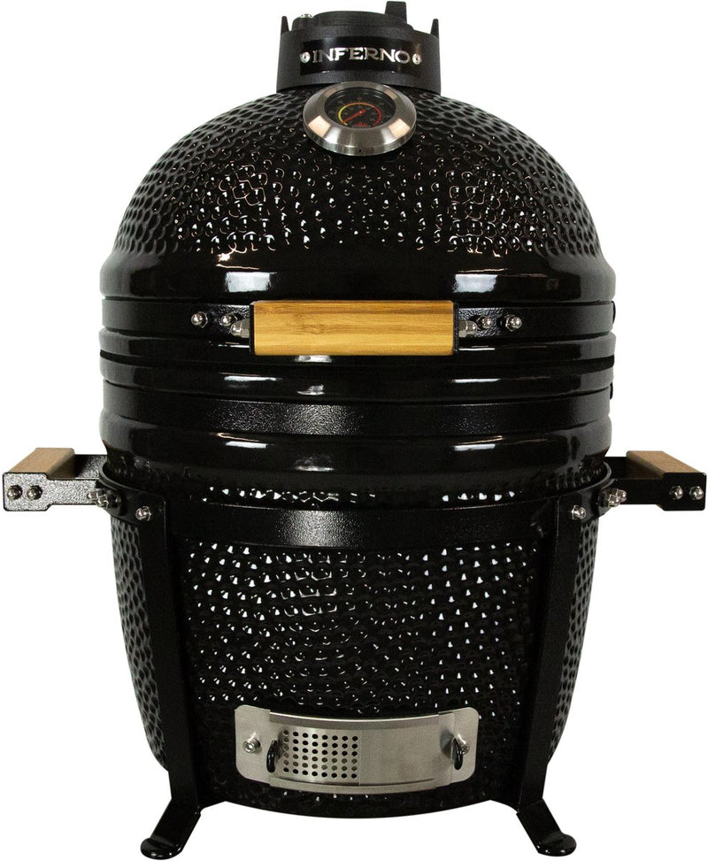 Inferno compact kamado barbecue - grilloppervlakte 34cm 13inch - zwart