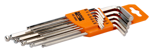 Bahco inbussleutelset lang+kogelkop