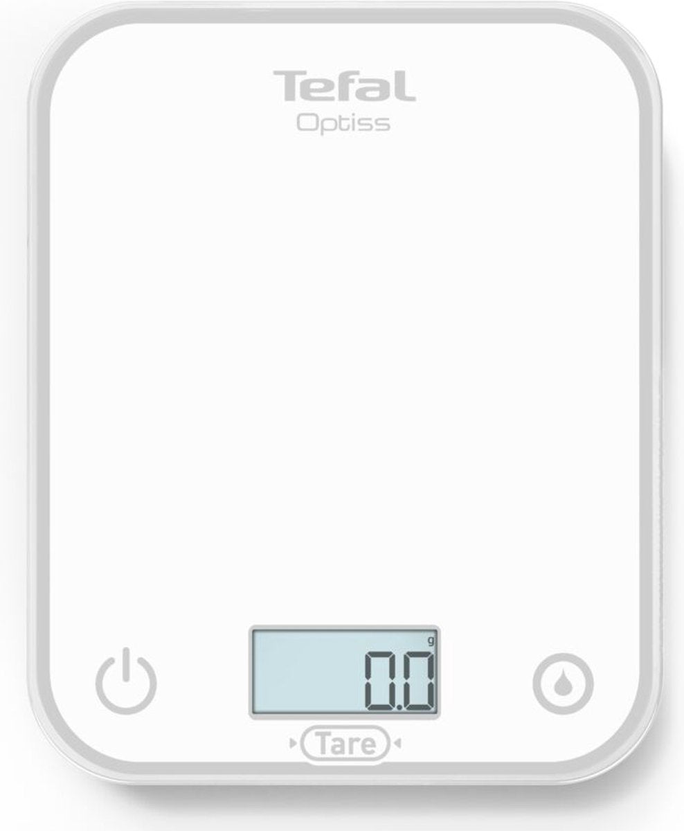 Tefal optiss bc50u0 - digitale keukenweegschaal - wit - compact - max. 5 kg - precisie weegschaal