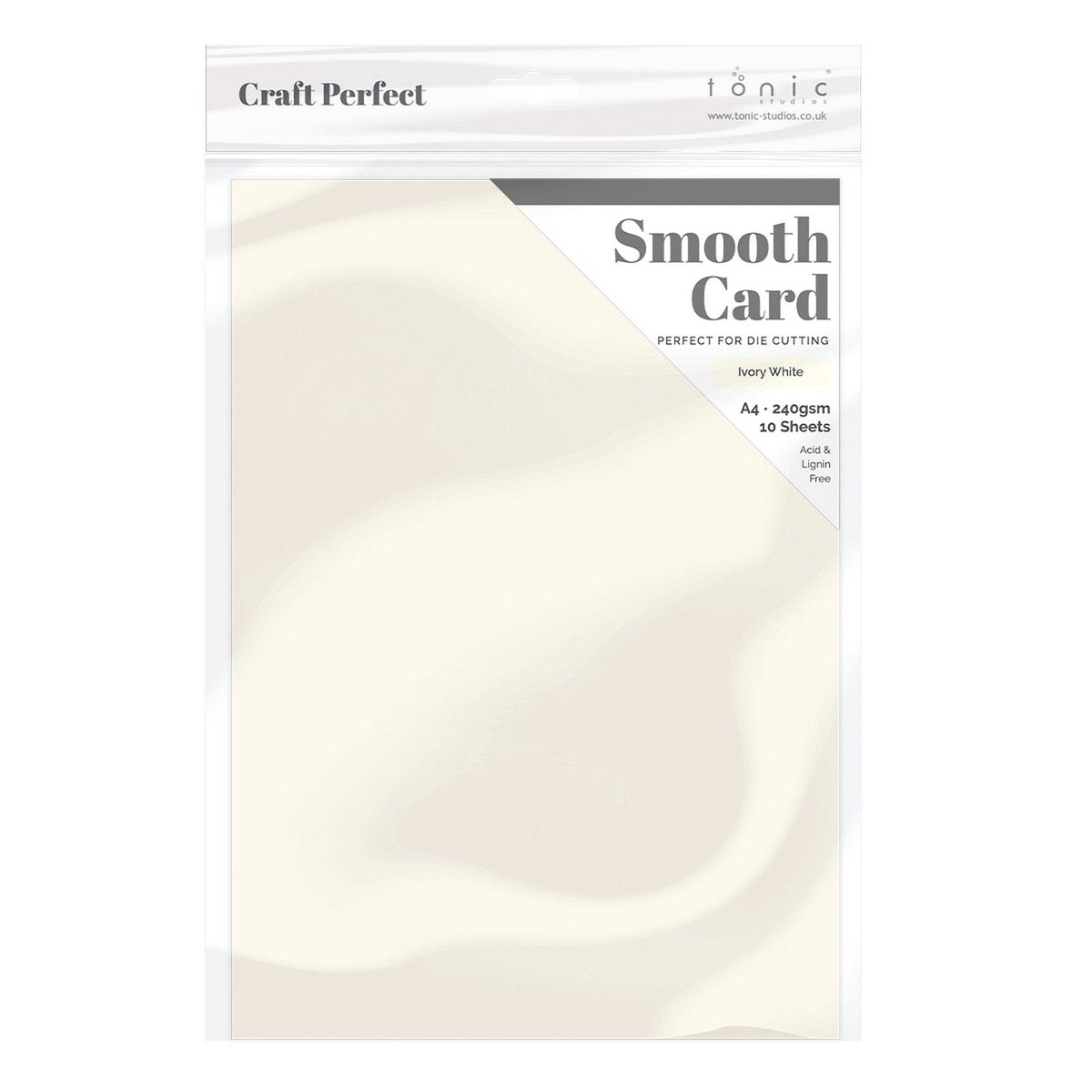 Craft perfect by tonic studios craft perfect • smooth card a4 240g ivory white 5pcs