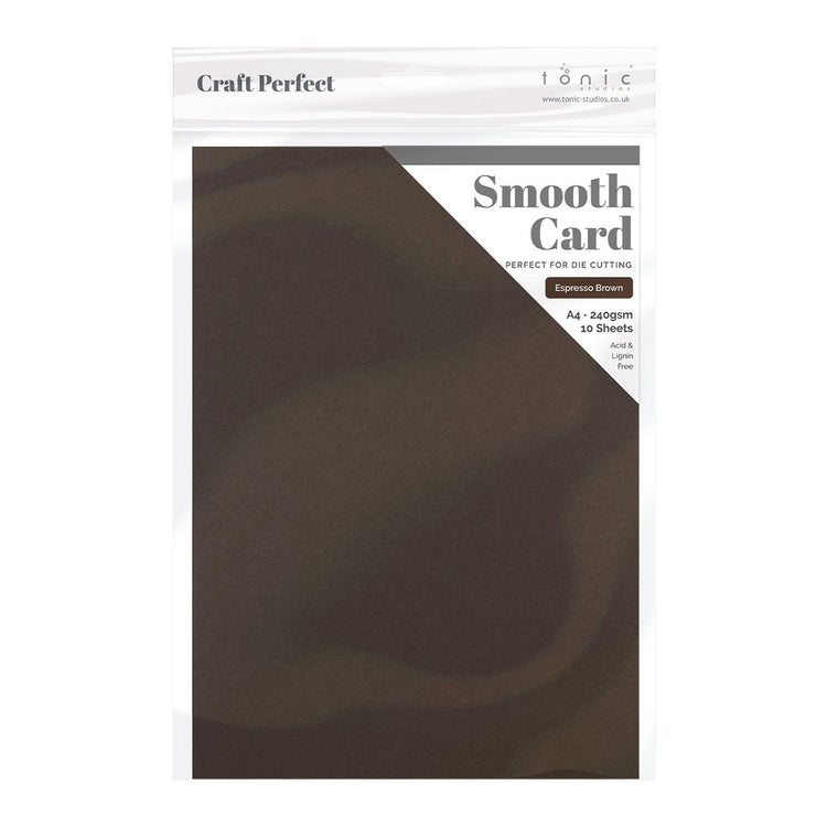 Craft perfect by tonic studios craft perfect • smooth card a4 240g espresso brown 5pcs