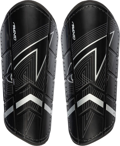 Avento scheenbeschermers - double strap - zwart - maat s