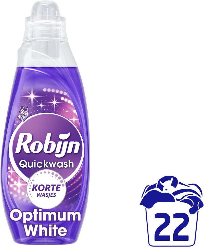 Robijn quickwash - vloeibaar wasmiddel - optimum wit - 22 wasbeurten
