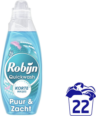 Robijn - quickwash vloeibaar wasmiddel - puur zacht - 22 wasbeurten