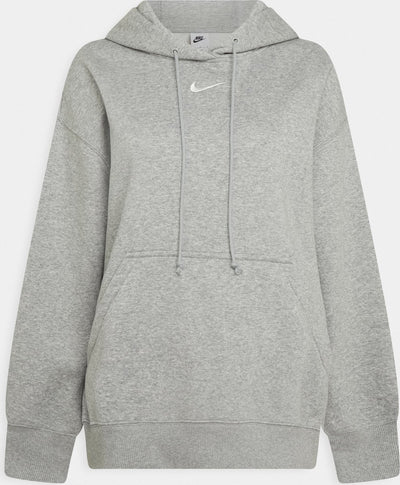 Nike w nsw phnx flc os po hoodie dames sporttrui - grijs - maat xl
