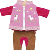 Heless poppenoutfit paardrijden - eenhoorn, 28-35 cm
