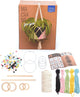 Vaessen creative - macramé pakket - diy weefset - inclusief macramé touw, kralen ringen