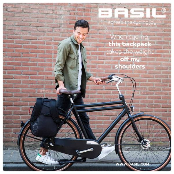 Basil Flex Fietsrugzak Zwart 17L