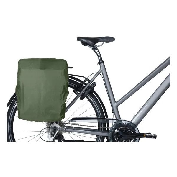 Basil fietsschoudertas move mik hooks bruin met helmvak |15l