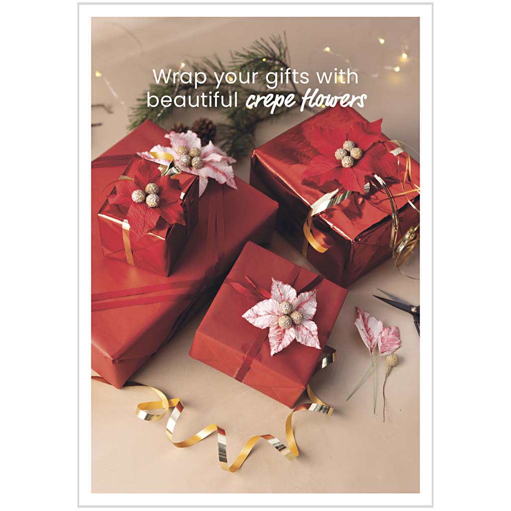 Https: www.cchobby.nl ansichtkaart-cadeaus-in-rode-verpakking-met-crepe-bloem-a5-vel-14-8x21-cm-1-stuk