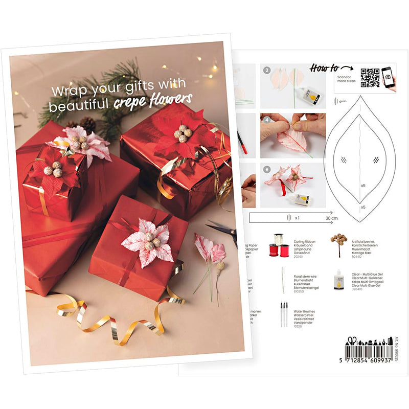 Https: www.cchobby.nl ansichtkaart-cadeaus-in-rode-verpakking-met-crepe-bloem-a5-vel-14-8x21-cm-1-stuk