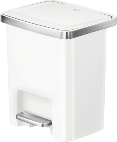 Eko - hana 2 pedaalemmer 15 liter - plastic - wit - prullenbak
