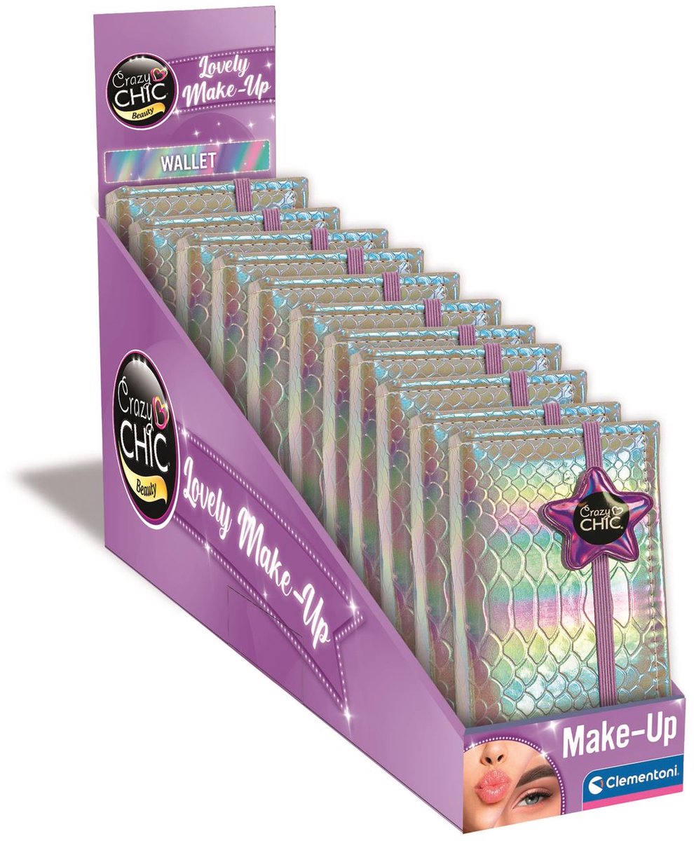 Clementoni crazy chic portemonnee ster met make-up