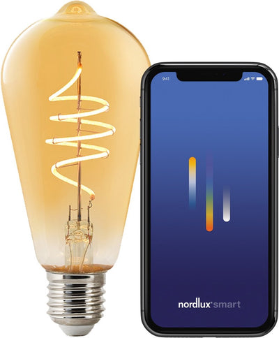 Nordlux st64-lichtbron-smart-filament-e27-gold-deco spiral-2200k