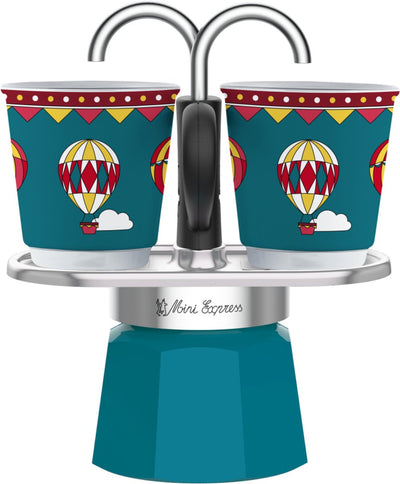 Bialetti mini express winter wonderland 2 kops – espressomaker – inclusief 2 espressokopjes – limited edition