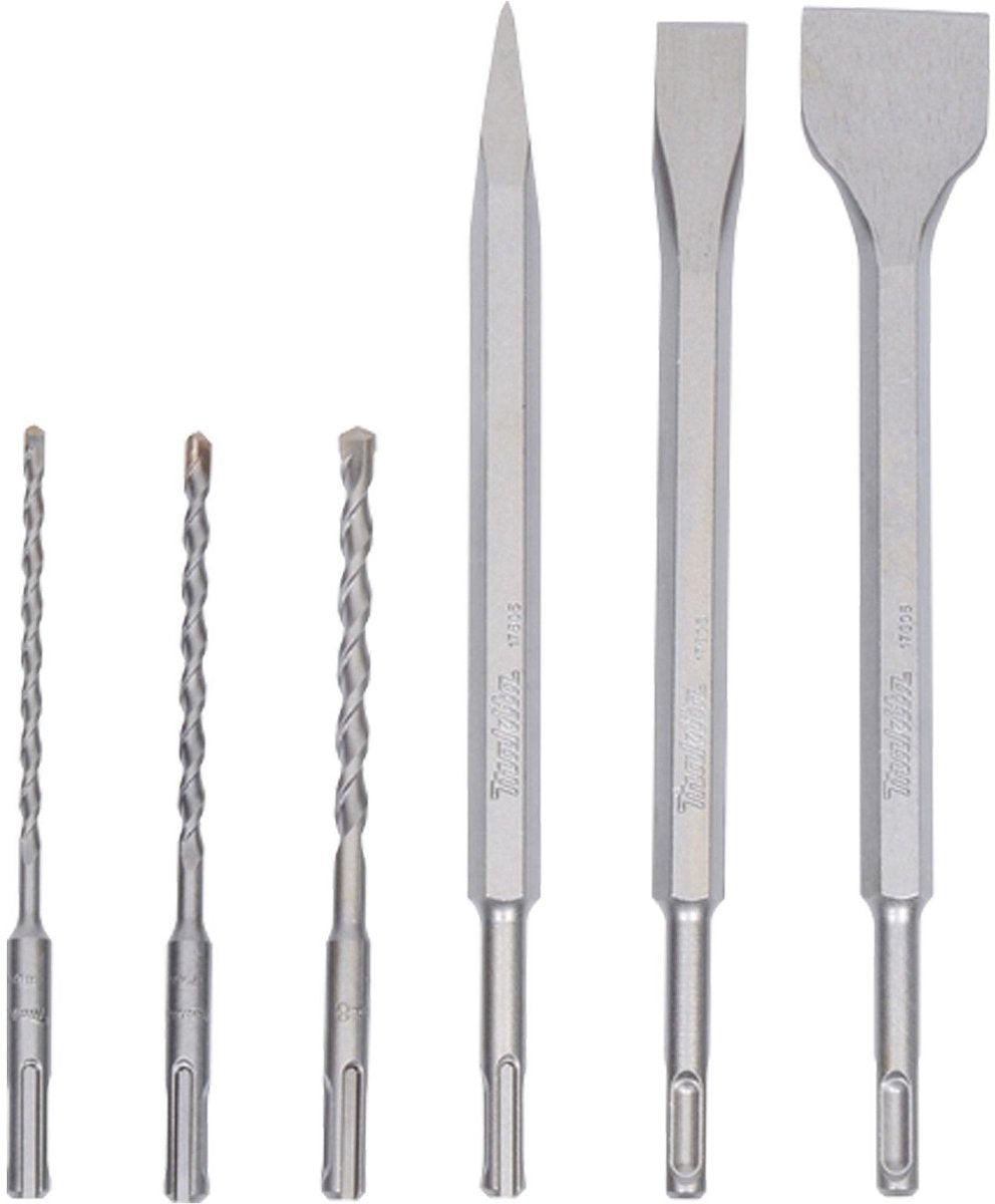 Makita toebehoren - sds-plus boren- beitelset sp, 6-delig d-58920