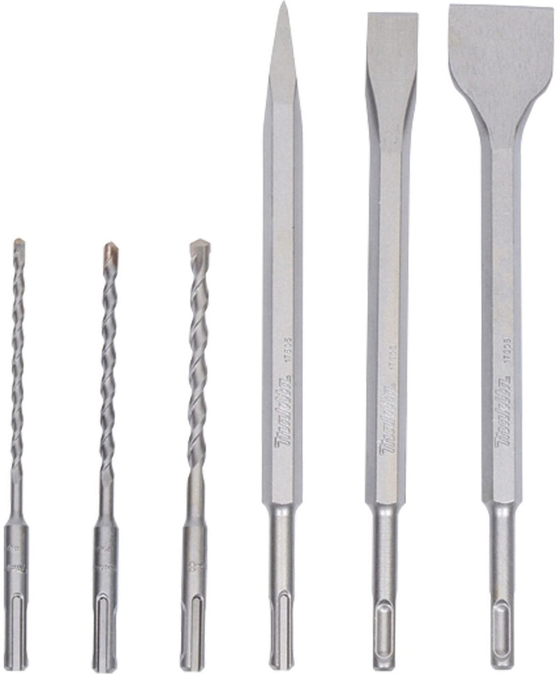 Makita toebehoren - sds-plus boren- beitelset sp, 6-delig d-58920