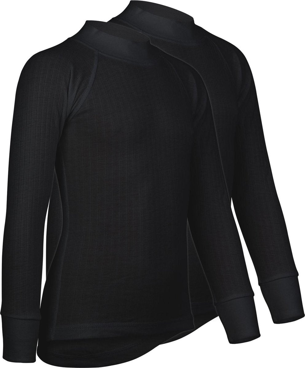 Avento thermoshirt kinderen - 2-pack - zwart - maat 116