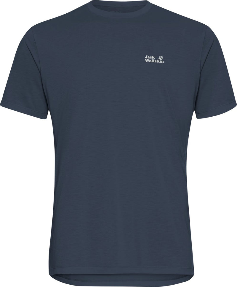 Jack wolfskin vonnan graphic t m heren outdoorshirt-midnight sky