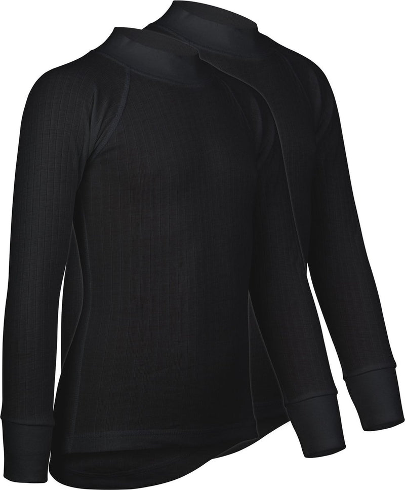 Avento thermoshirt kinderen - 2-pack - zwart - maat 152