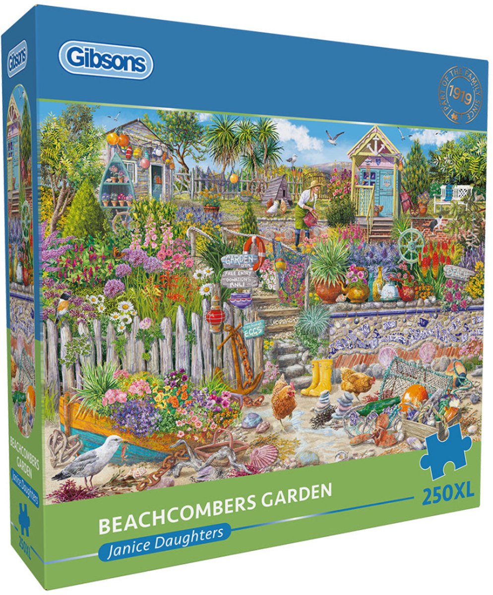 Gibsons puzzel beachcomber's garden 250xl - extra grote stukjes.