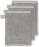 Vtwonen groove set a 3 washandjes - antraciet - 16 x 22 cm set van 3