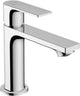 Hansgrohe rebris e - wastafelmengkraan - ééngreeps bediening - coolstart energiebesparend - met trekwaste - 110mm maat - chroom