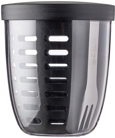 Mepal - ellipse fruit veggie pot - 600 ml - incl. vorkje - nordic black