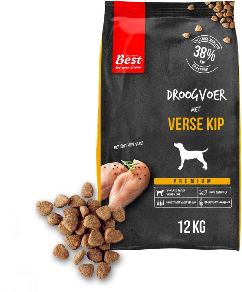 Rosewood best for your friend by hondenbrokken kip 12 kg - hondenvoer - tarwevrij - 38% verse kip