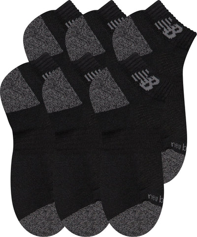 New balance active low cut socks 6 pack unisex sportsokken - black