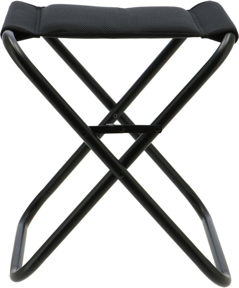 Travellife barletta campingkruk zwart - ventilerend en sneldrogend 2d mesh - inclusief inklapbeveiliging