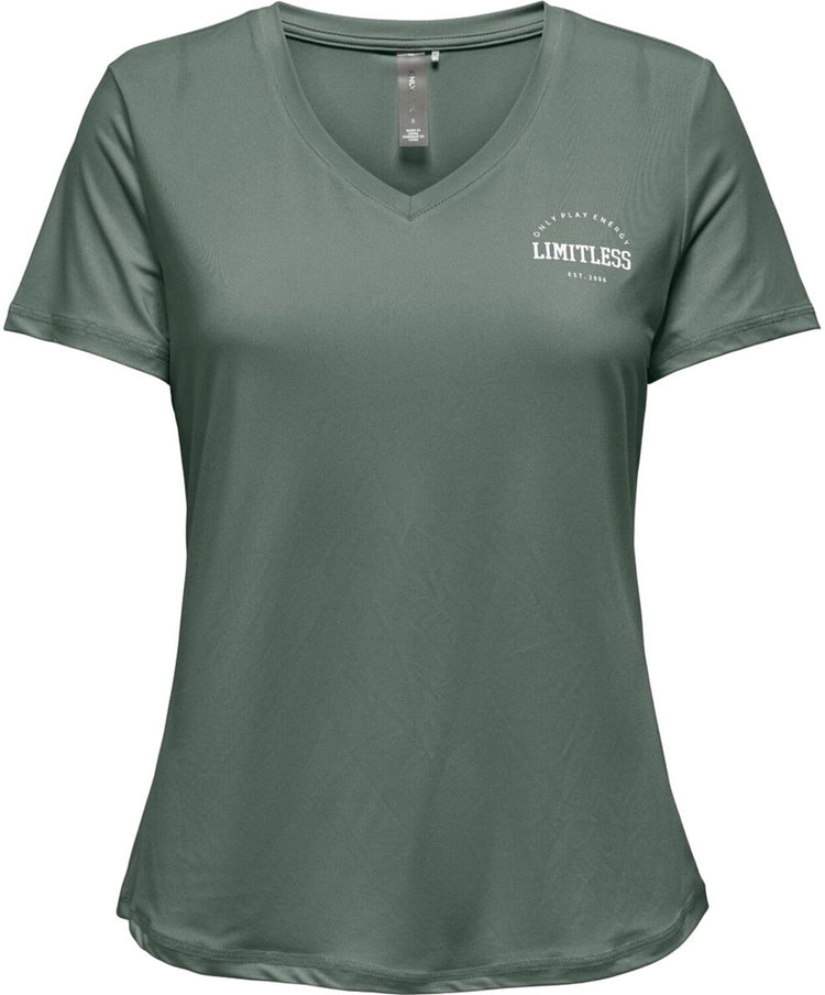 Only play - save life vn ss reg tee - training t-shirt korte mouw dames - groen